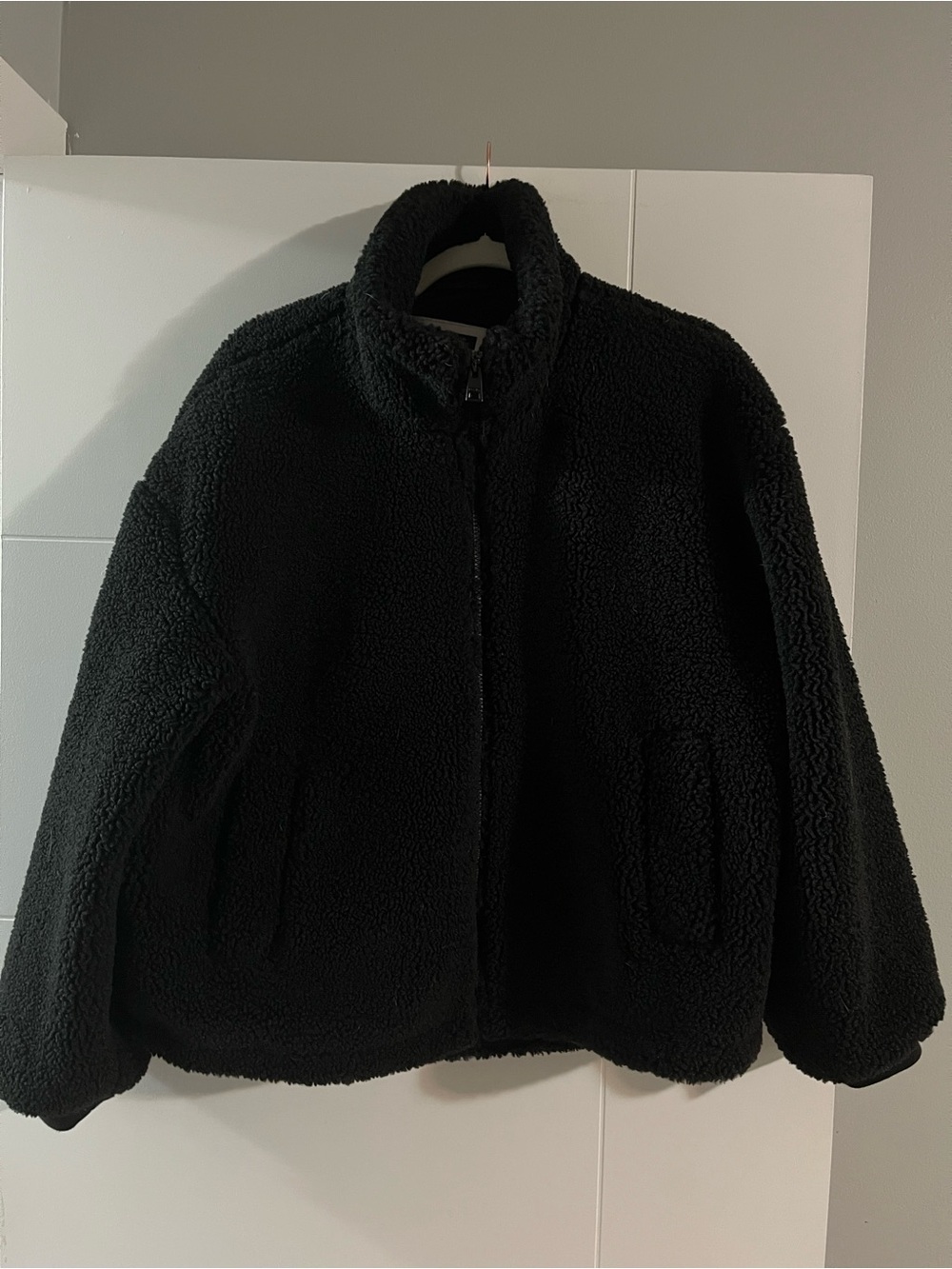 Levi's Black Teddy Sherpa Zip-Up Jacket